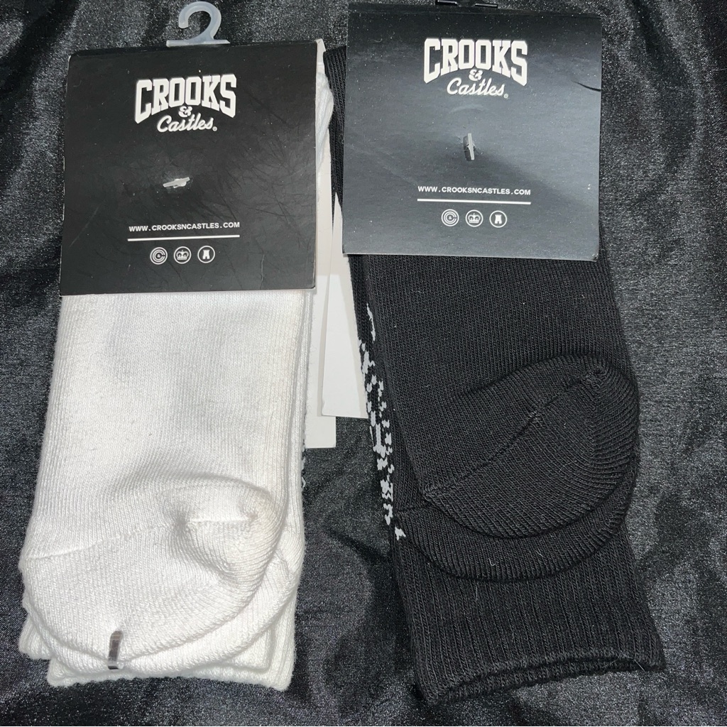 Crooks & Castles Black And White Casual Socks